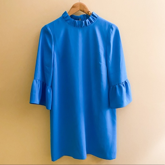 J. Crew Blue Ruffle dress size 6
